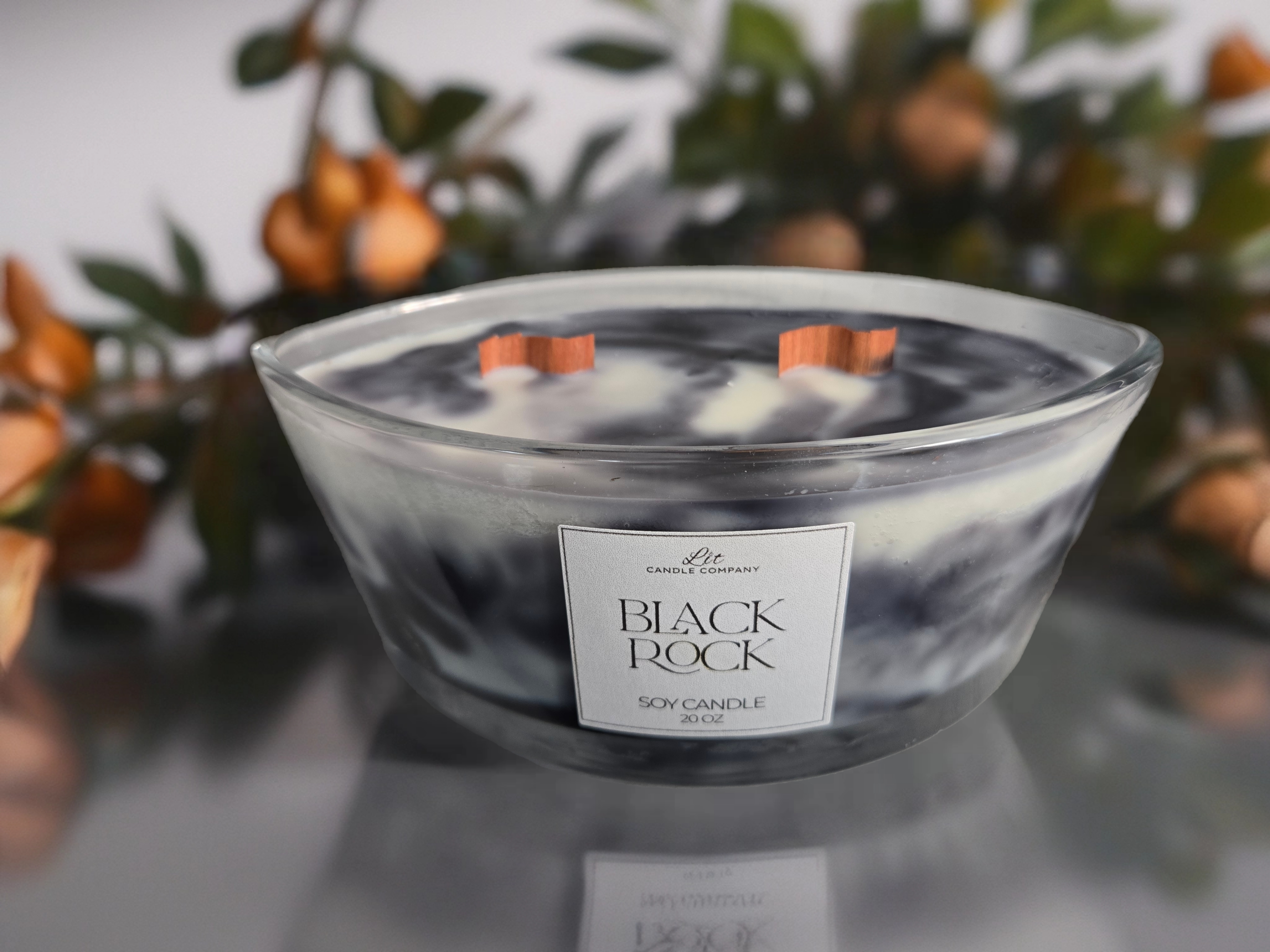 Black Rock Luxury Marbled Candle