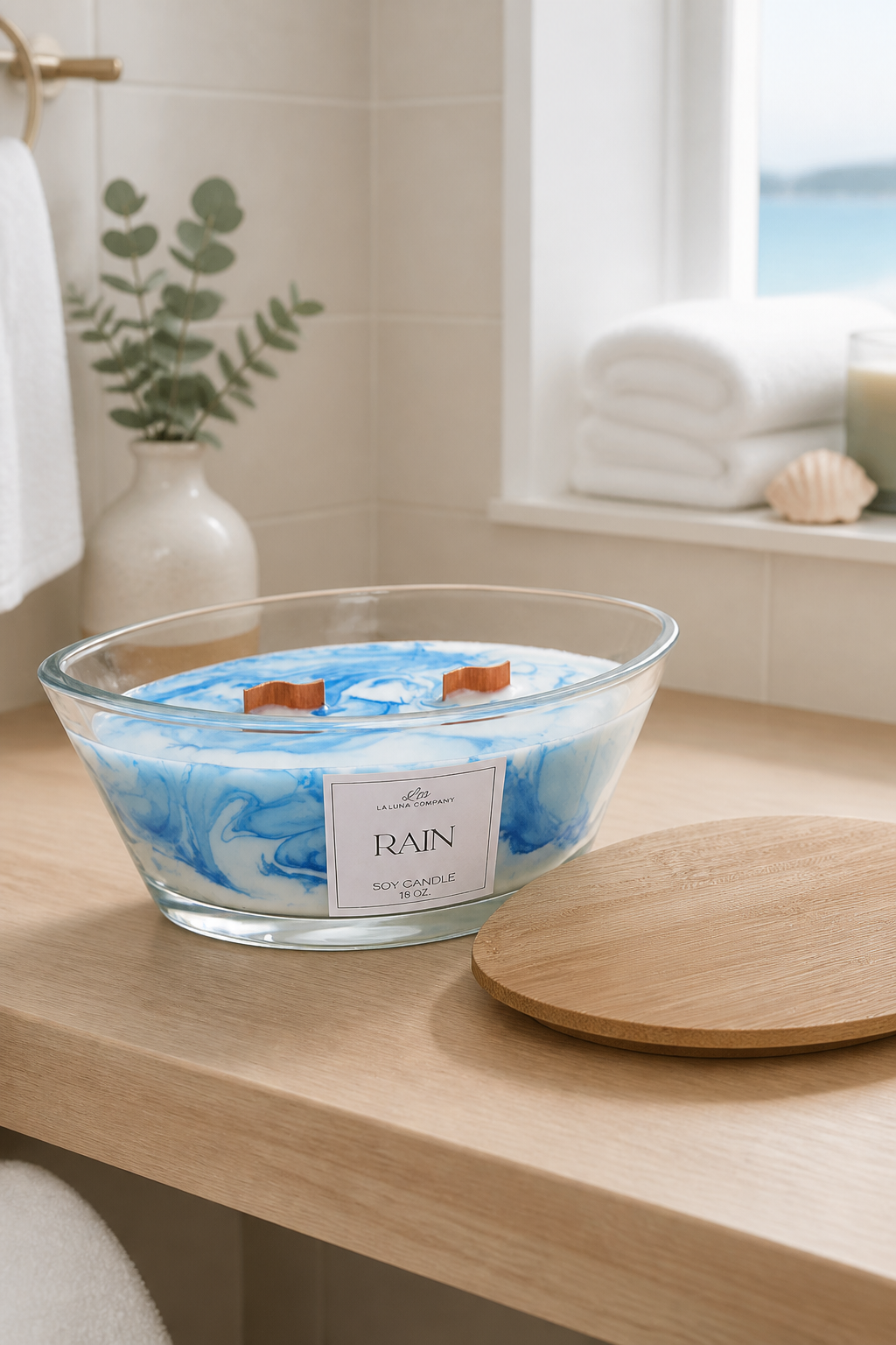 Rain Luxury Marbled Candle